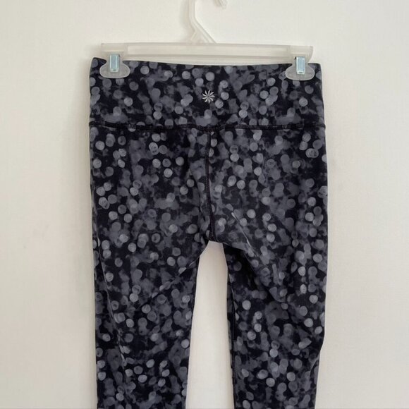 ATHLETA Dot Chaturanga Tight Gray Black Printed Pull On Elastic Waist Leggings - Picture 10 of 11